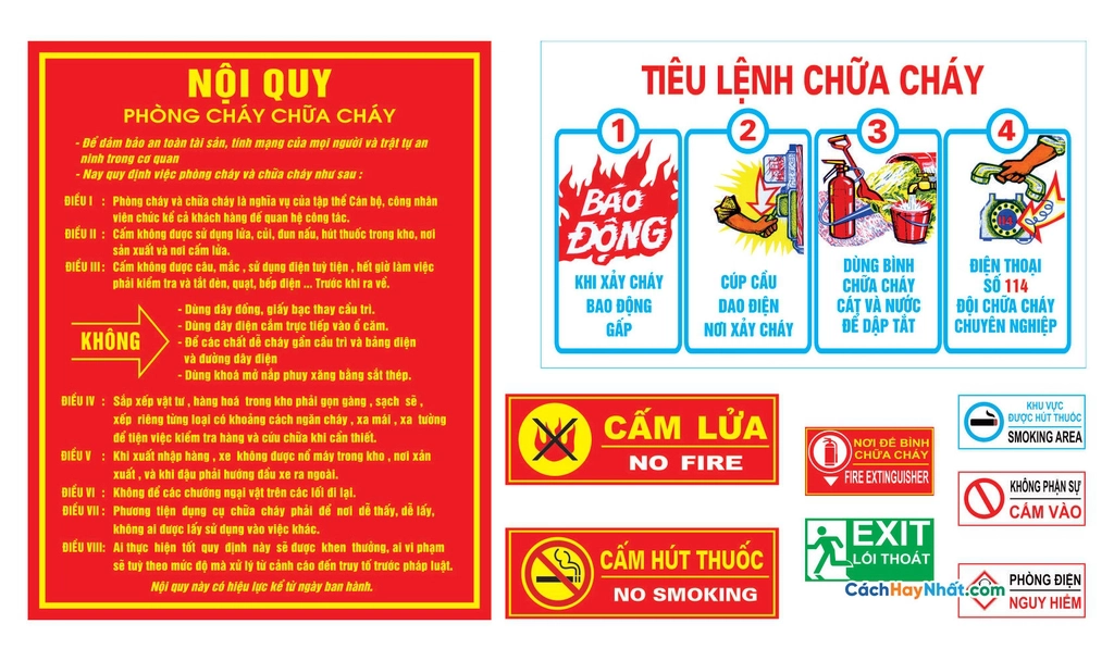 Nội quy phòng cháy chữa cháy trong công ty